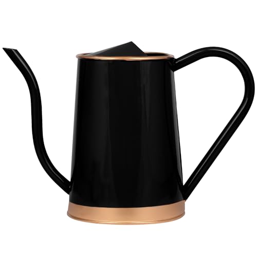 Oriley 1.5 Liter Watering Can with Long Spout Garden Accessories Lightweight Sprayer for Indoor Outdoor Terrace Plants (Pack of 1, Black) - Image 1