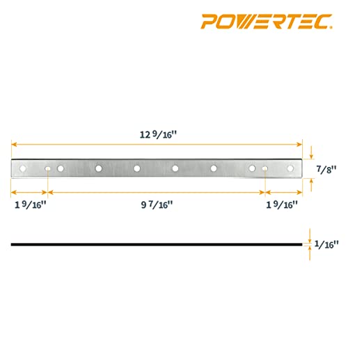 POWERTEC 12-1/2 Inch Planer Blades for DeWalt DW734 Planer, Replacement for DW7342 Planer Knives, Set of 3 (12801) - Image 4