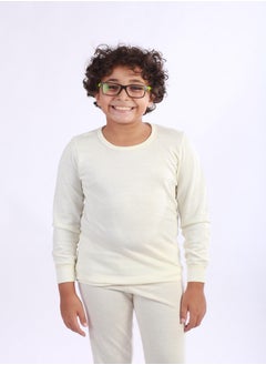 Jet Boys Underwear Wool Round Neck And Long Sleeves - Beige