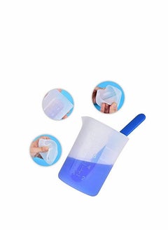 KASTWAVE Epoxy Resin Silicone Measuring Cup Set, Resin Mixing Cup, 4 Mixing Cups, 1 Silicone Cup, 2 Silicone Sticks, Suitable For Epoxy Molds And Acrylic Paint Casting Accessories  - Image 2