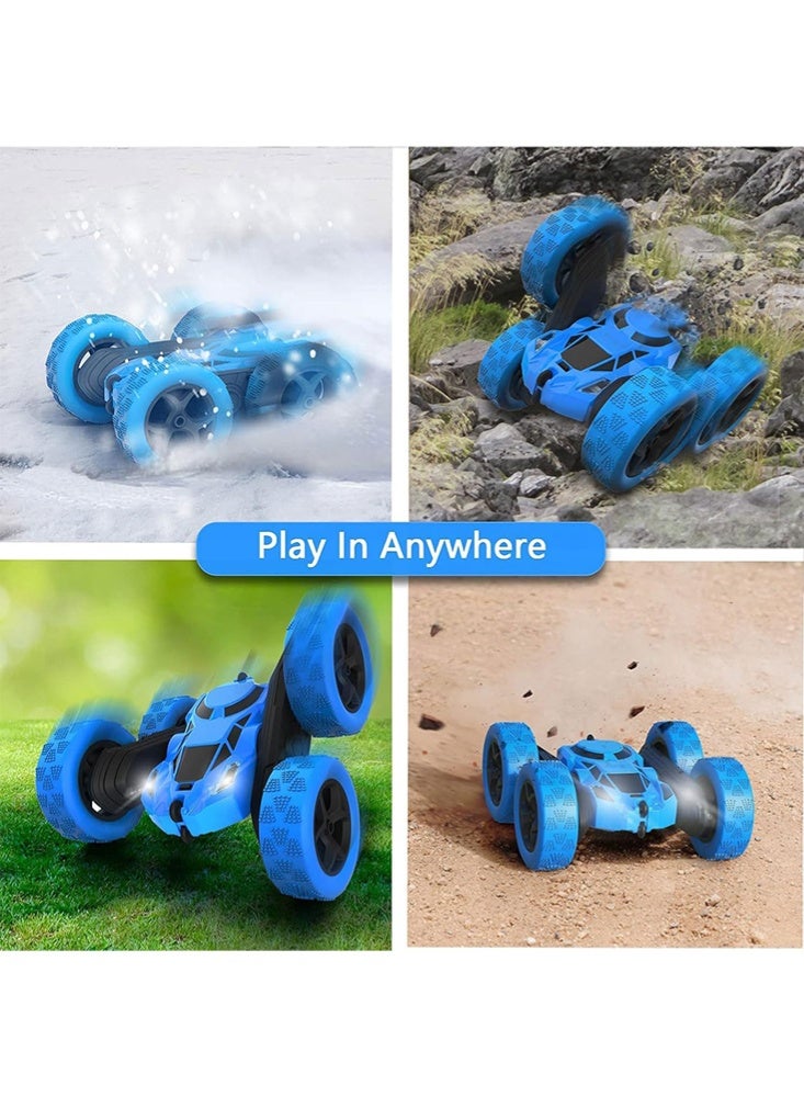 Metoo Remote Control Car, RC Cars with Sides Light Strip and Headlights, Double Sided 360°Rotating, 2.4GHz Electric Race Stunt Toy Car Rechargeable Toy Cars for Ages 4-12 Kids Toy, Boys Girls Birthday Gift - Image 5