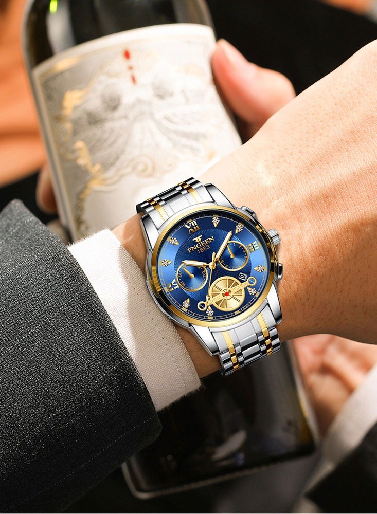 FNGEEN Top Brand B4567 Luxury Men'Watches Fashion 30M Waterproof Sport Man Watch Diamond Wristwatch - Image 4