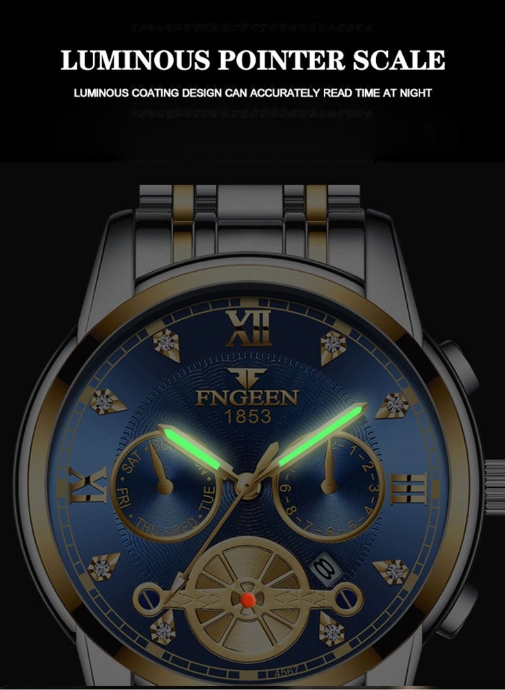 FNGEEN Top Brand B4567 Luxury Men'Watches Fashion 30M Waterproof Sport Man Watch Diamond Wristwatch - Image 5