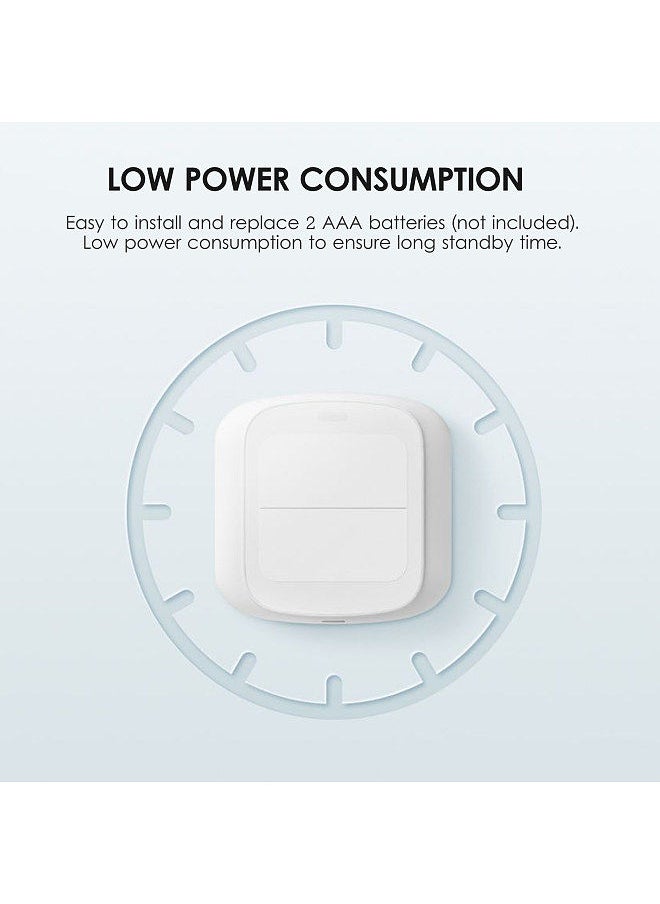 Wifi Dual Smart Scene Switch Push Button for DIY Home Automation Scene Linkage APP Remote Control Intelligent Light Switch Household Appliances Smart Control