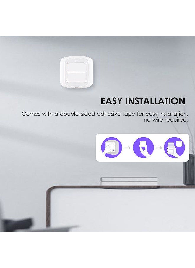 Wifi Dual Smart Scene Switch Push Button for DIY Home Automation Scene Linkage APP Remote Control Intelligent Light Switch Household Appliances Smart Control