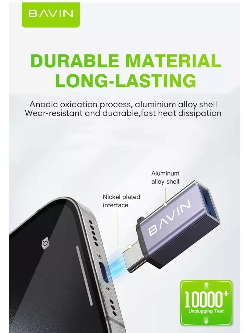 Bavin OTG Adaptor USB 3.0 Fast Data Transfer for Type-C Phones and Laptop Tablet Gamepad Printer Keyboard - Image 3