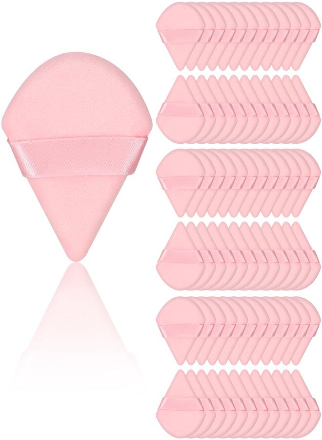 Colovis 72 PCS Powder Puff, Face Soft Makeup Sponge, Velour Triangle Powder Puff for Foundation, Makeup Puff Setting Makeup for Loose Powder, Beauty Tools(Pink) - Image 1