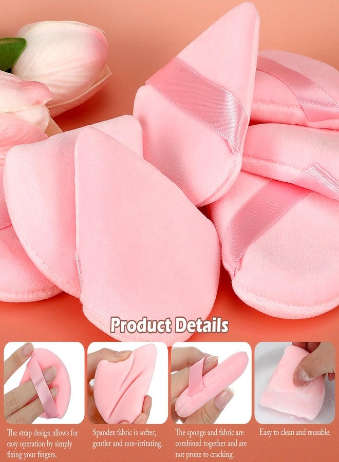 Colovis 72 PCS Powder Puff, Face Soft Makeup Sponge, Velour Triangle Powder Puff for Foundation, Makeup Puff Setting Makeup for Loose Powder, Beauty Tools(Pink) - Image 3