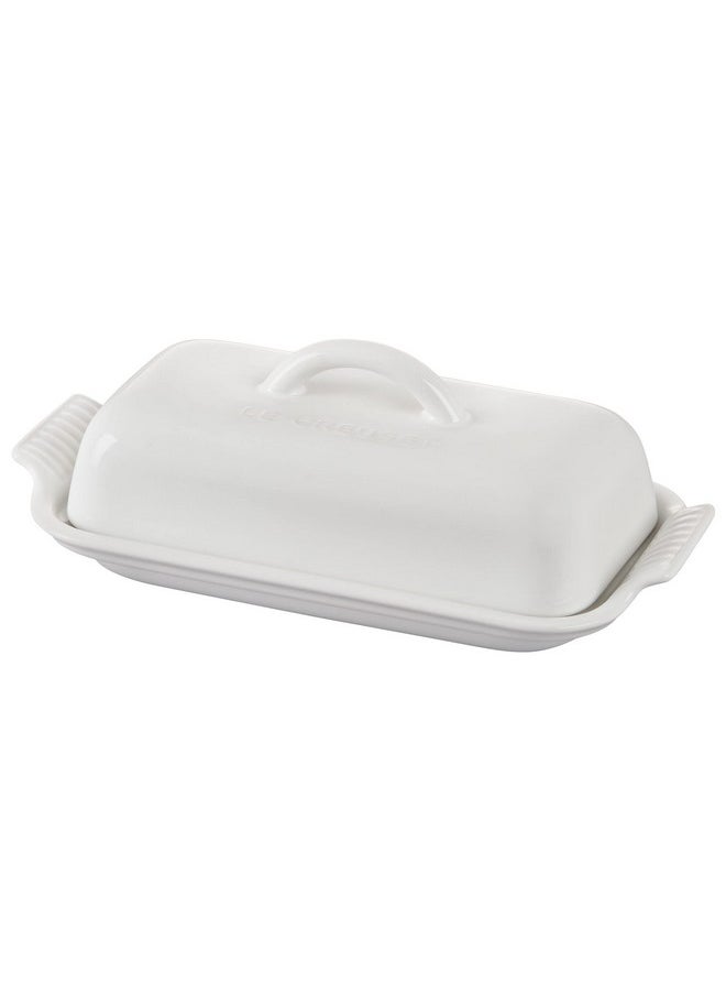 Le Creuset Le Creuset Stoneware Heritage Butter Dish, White  - Image 1