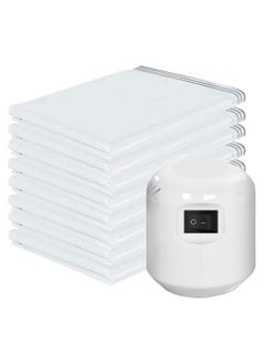 Rock Pow Premium Vacuum Storage Bags with Electric Pump 6-Piece (2 Jumbo, 2 Large, 2 Medium) Reusable Space Saver Bags for Clothes, Mattress, Blanket, Duvets, Pillows, Comforters, Quilt, Travel  - Image 1