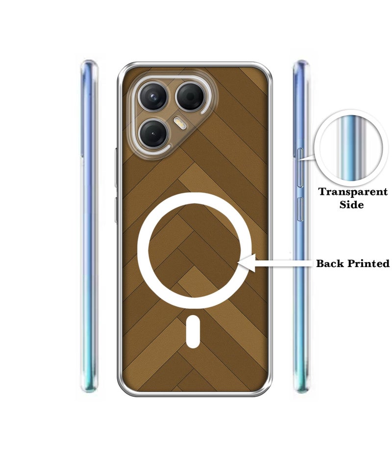 Casotec Case Cover for Tecno Pova 7 Pro 5G Wooden Herringbone MagSafe Ring Design (Not MagSafe Compatible) | UV Printed Soft TPU Shockproof Back Case for Tecno Pova 7 Pro 5G - Image 2