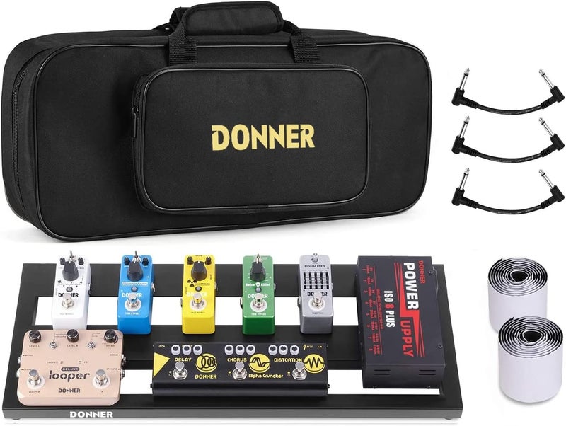 Donner Guitar Pedal Board Case DB-2 Aluminium Pedalboard 20'' x 8'' with Bag - Image 1