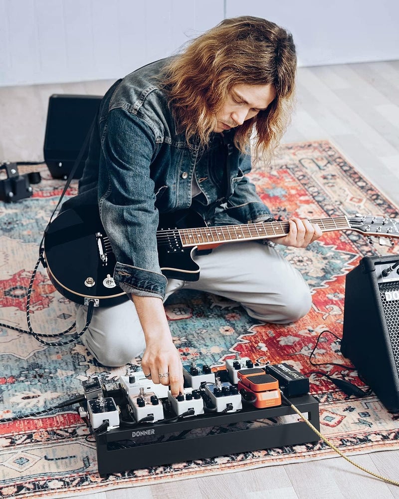 Donner Guitar Pedal Board Case DB-2 Aluminium Pedalboard 20'' x 8'' with Bag - Image 4