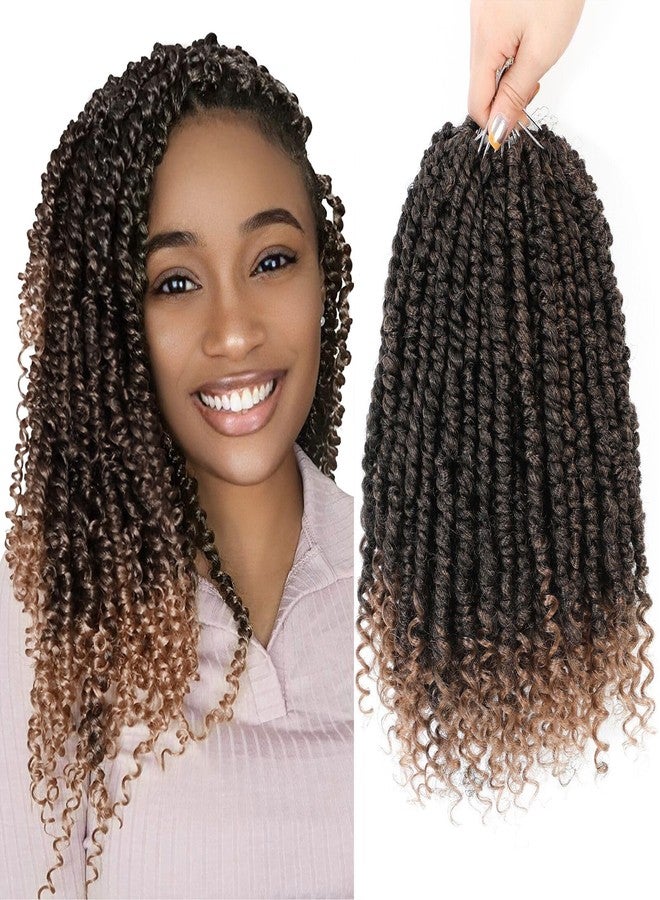 Admutty Passion Twist Hair 12 Inch,Passion Twist Crochet Hair,Pretwisted Passion Twist Hair 8 Packs,Short Passion Twist Crochet Braids,Pre Looped Crochet Hair for Black Women(1B/27) - Image 1