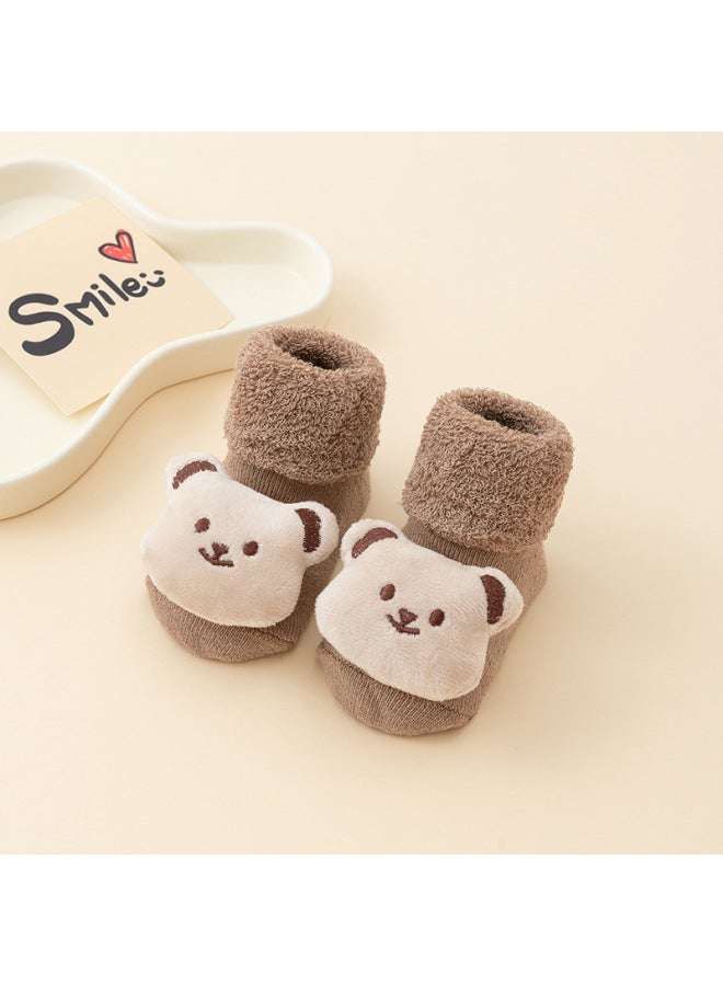 Baby Socks Fleece-lined Thickened Class A Cotton Baby Terry Tube Non-slip Cartoon Floor Socks 6