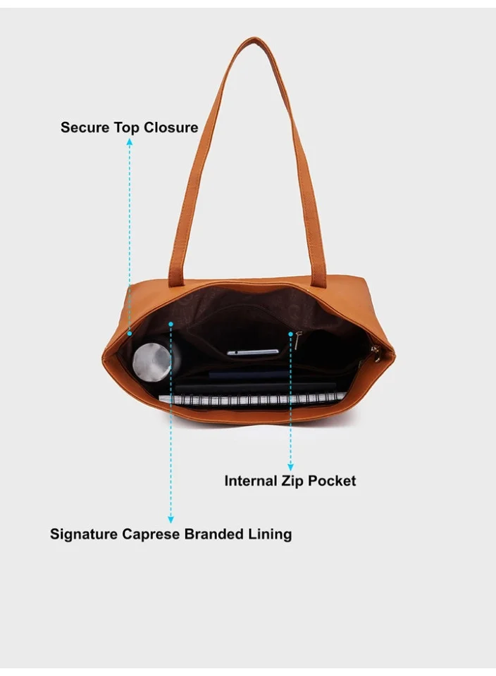 CAPRESE TAN AMELIA TOTE MEDIUM TAN for Women | Best Price UAE