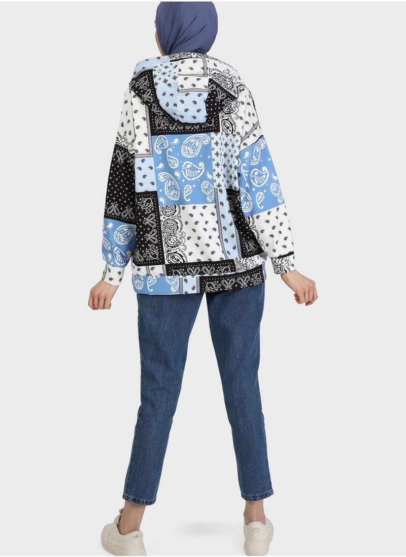 Benin by modanisa - Printed Tunic - Image 1