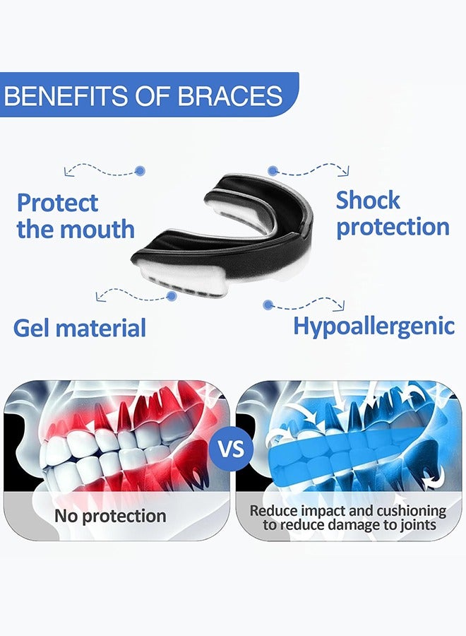 UETEEY EVA Mouthguards with Case, Sport Mouth Guards Mouthguard Gum Guard, Mouthguard Slim Fit for Boxing, Basketball, Hockey, Soccer - Image 3