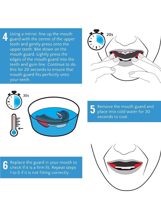UETEEY EVA Mouthguards with Case, Sport Mouth Guards Mouthguard Gum Guard, Mouthguard Slim Fit for Boxing, Basketball, Hockey, Soccer - Image 5