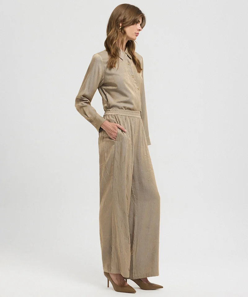 Ipekyol Textured Wide-Leg Trousers