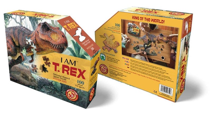 Madd Capp e11even  LLC Madd CAPP Puzzles Jr. - I AM T-Rex - 100 Pieces - Animal Shaped Jigsaw Puzzle (884014) - Image 4