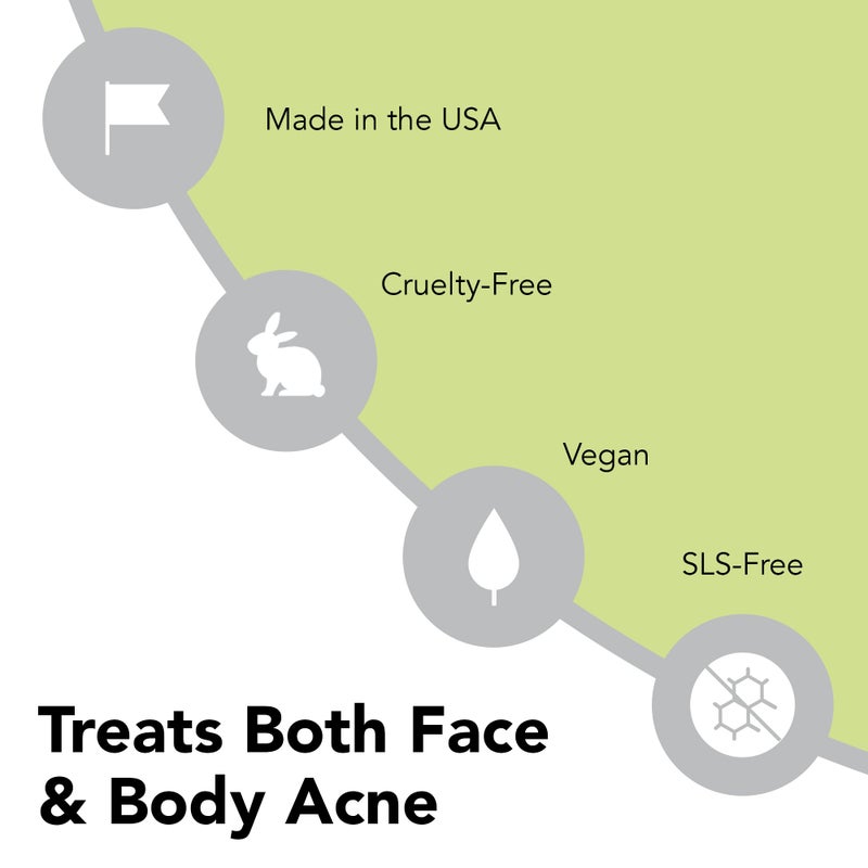 humane Benzoyl Peroxide Acne Body Wash - 10% Maximum-Strength Face, Skin, Butt, and Back Acne Treatment - 8 Fl Oz - Dermatologist-Tested Non-Foaming Acne Face Wash Cleanser - Vegan, Cruelty-Free - Image 5