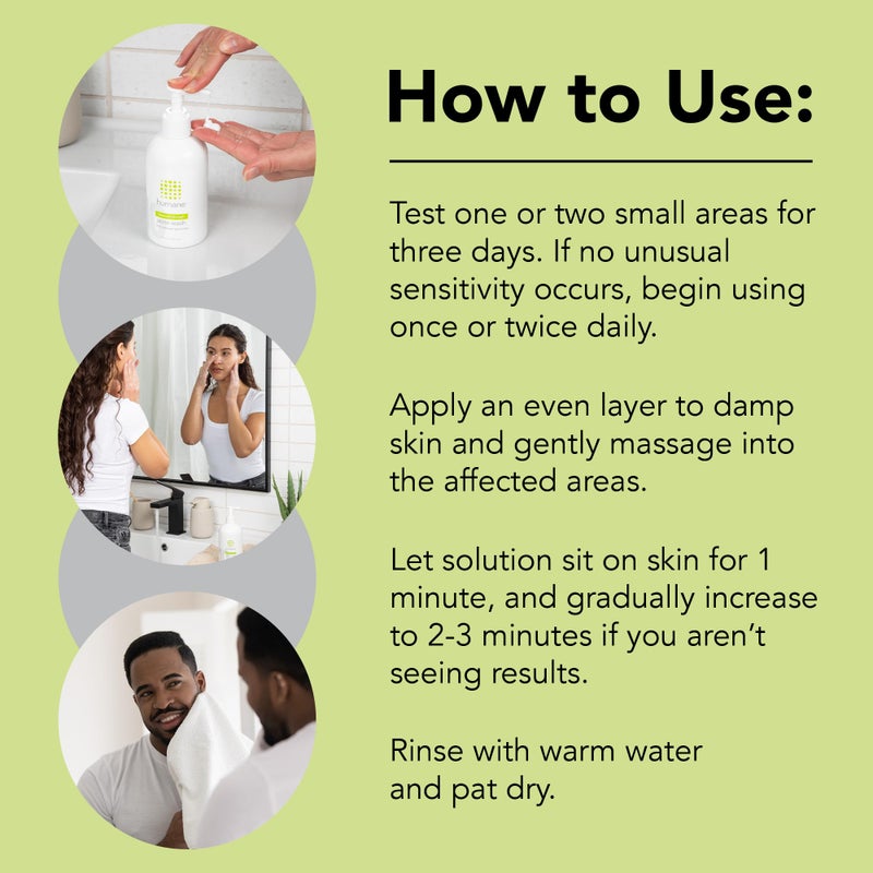 humane Benzoyl Peroxide Acne Body Wash - 10% Maximum-Strength Face, Skin, Butt, and Back Acne Treatment - 8 Fl Oz - Dermatologist-Tested Non-Foaming Acne Face Wash Cleanser - Vegan, Cruelty-Free - Image 4