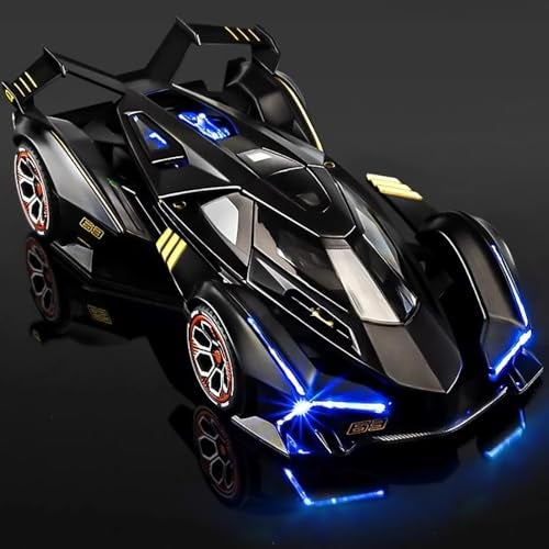 UKAXA 1:22 Scale Lambo V12 GT Toy Car for Kids Collection Diecast Metal Model Car with Light Sound Pull Back Openable Door - Image 5