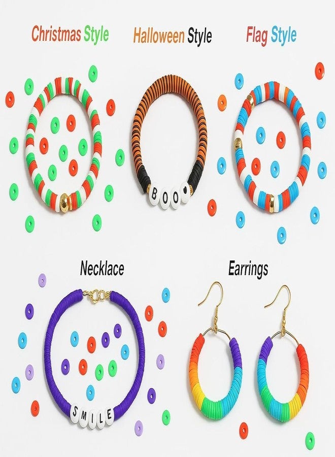 CURVE CREATION Jewellery Making Kit Bracelet Making Kit Macaron Color for Bracelet Making Clay Beads Kit Letter with Unicorn Pendants, Crystal Star Flower Hair Set for DIY Jewelry Crafts (Multicolor 4) - Image 5