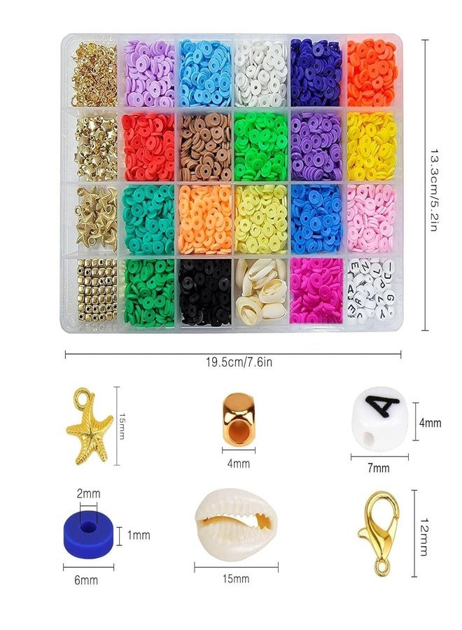 CURVE CREATION Jewellery Making Kit Bracelet Making Kit Macaron Color for Bracelet Making Clay Beads Kit Letter with Unicorn Pendants, Crystal Star Flower Hair Set for DIY Jewelry Crafts (Multicolor 4) - Image 2