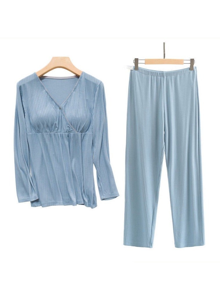 RedMapleTEK Pregnant Women's Home Clothes And Postpartum Nursing Suits - Image 1