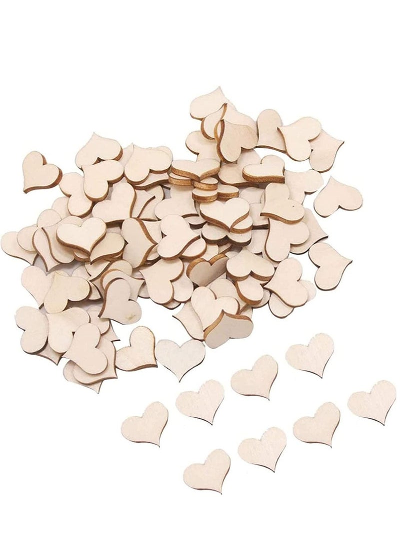Y&D Handmade Accessories, Love Heart Shape (Wooden), Wedding Site Layout, Decorations, Beautiful Scene, Cutouts Shapes Pieces For Diy Crafts Table Confetti Scatter  - Image 1