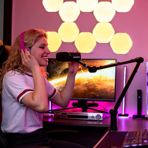 i-XTECH IXTECH Boom Arm - Adjustable 360° Rotatable Microphone Sturdy Stainless Steel Mic Desk, Table Stand Foldable Scissor Stable Mount Arms for Radio Studio, Podcast, Gaming - Image 4