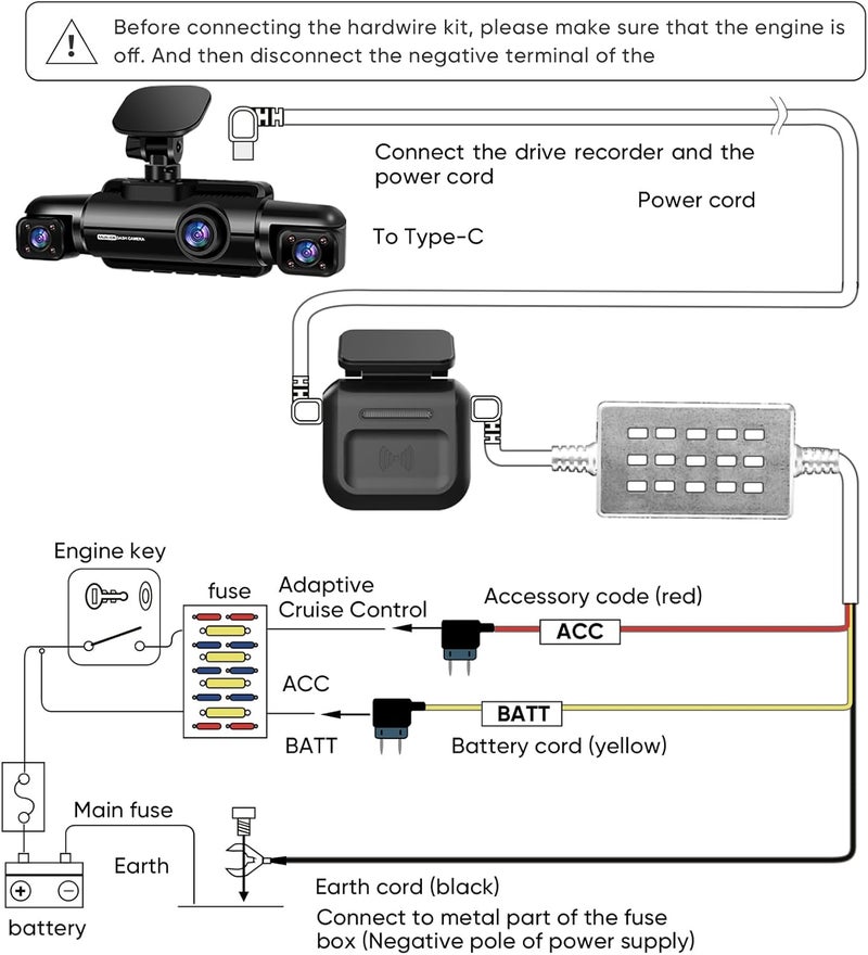 Neideso Type-C Hardwire Kit with Radar Detection for Dash Cams - Image 5