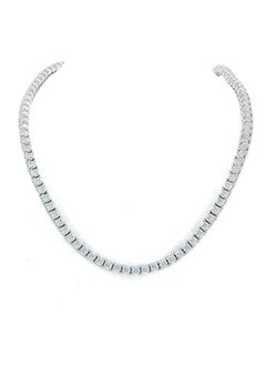 1 Row Tennis Necklace/Bracelet Silver Finish