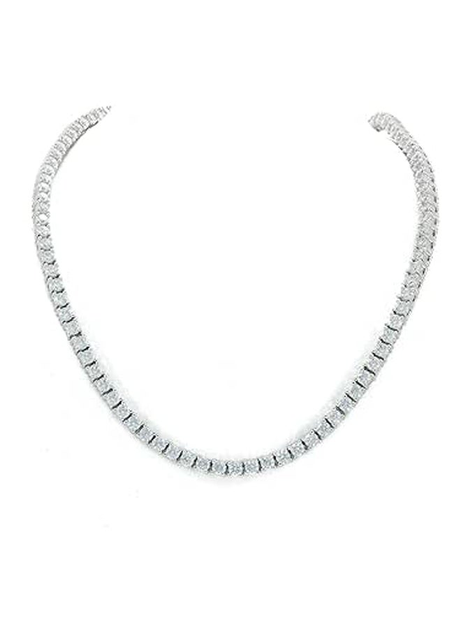 Generic - 1 Row Tennis Necklace/Bracelet Silver Finish - Image 1
