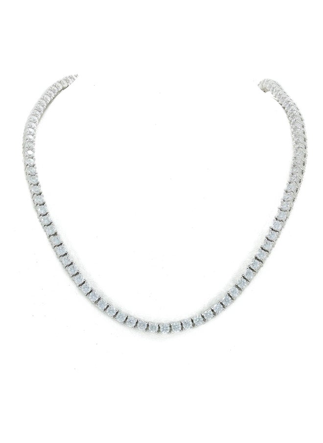 Generic - 1 Row Tennis Necklace/Bracelet Silver Finish - Image 1