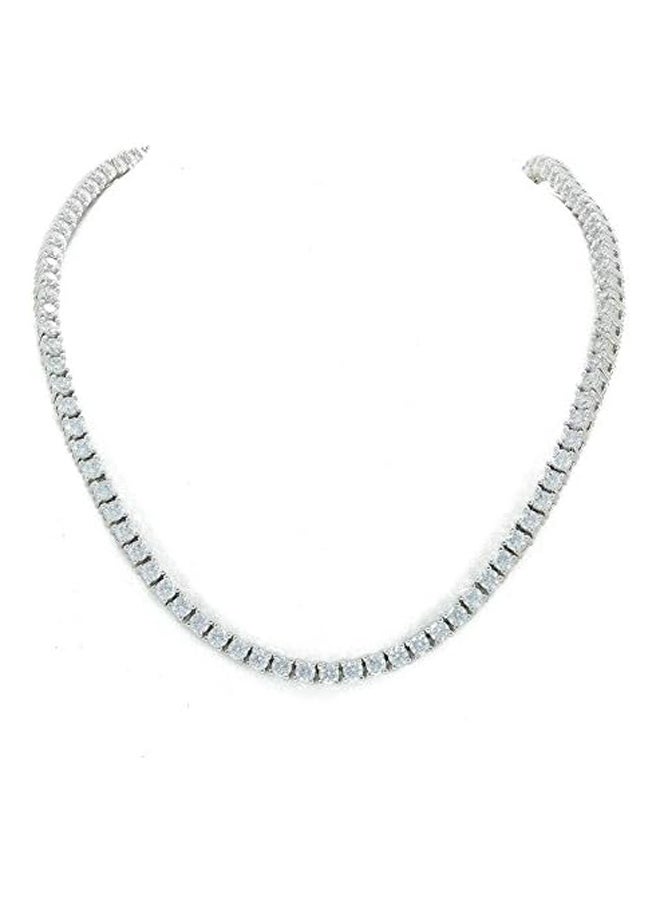 Generic - 1 Row Tennis Necklace/Bracelet Silver Finish - Image 1