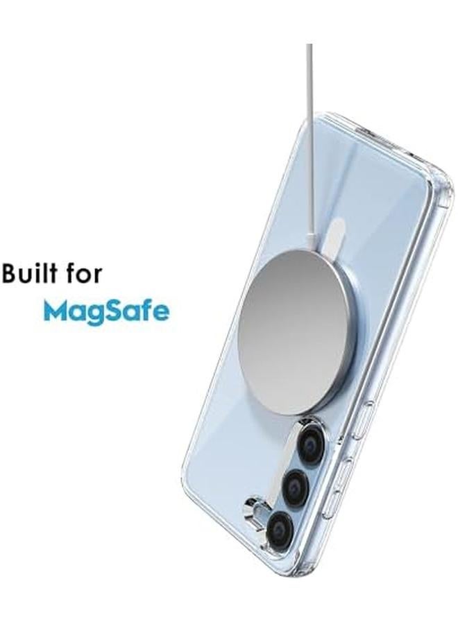 erorex Magnetic Case For Samsung Galaxy S24 Plus Compatible With Mag Safe Charging Slim Fit Protective Phone Case Shockproof Soft Silicone Tpu Bumper Crystal Clear Anti Yellow Clear S24 Plus  - Image 2