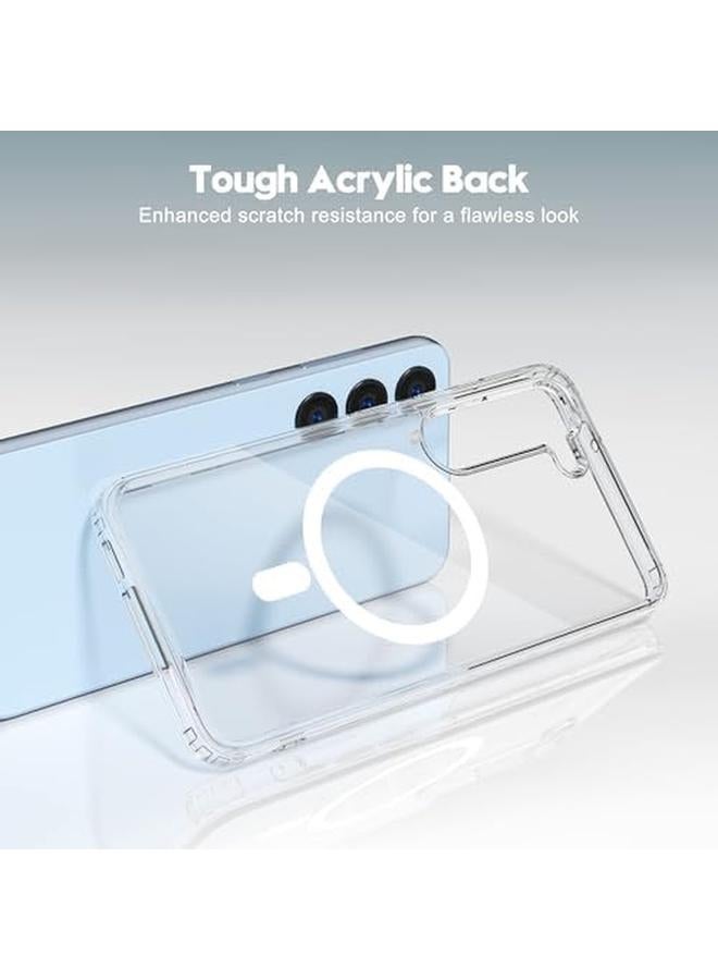 erorex Magnetic Case For Samsung Galaxy S24 Plus Compatible With Mag Safe Charging Slim Fit Protective Phone Case Shockproof Soft Silicone Tpu Bumper Crystal Clear Anti Yellow Clear S24 Plus  - Image 4