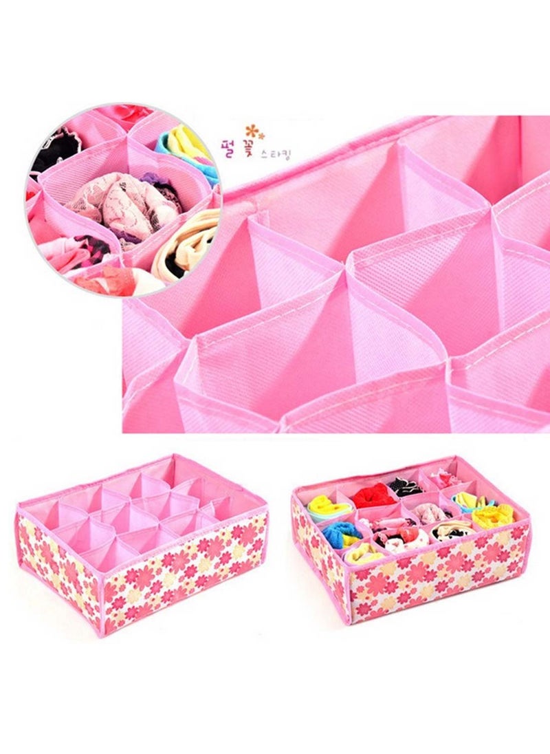 Styleys Styleys Standard Size Bamboo-Derived Rayon Foldable Drawer Dividers (Pink) - Set of 3  - Image 5
