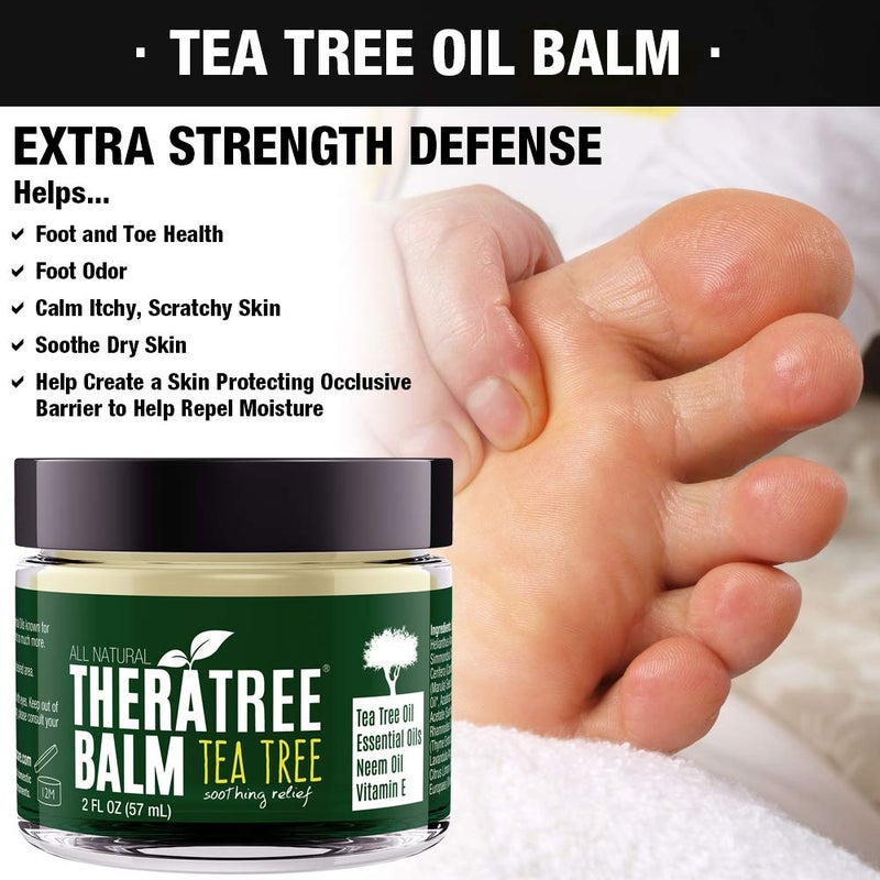 Oleavine Tea Tree Oil Balm with Neem Oil - Helps Fight Skin Irritation and Helps Soothe Dry, Itchy Skin TheraTree - Image 5