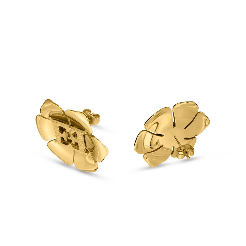 إسكادا Ava Small Flower Logo Earrings for Women