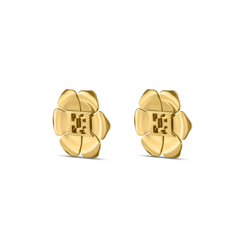 إسكادا Ava Small Flower Logo Earrings for Women