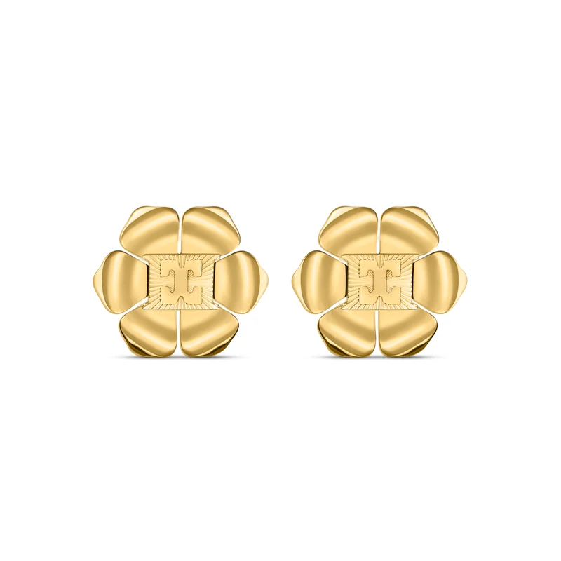 إسكادا Ava Small Flower Logo Earrings for Women