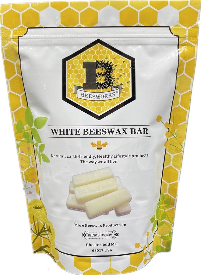 Beesworks® (6) 1oz White Beeswax Bars - Package of (6) 1oz Bars (6oz) - Cosmetic Grade. - Image 1