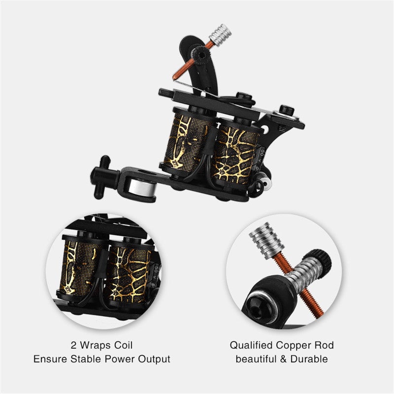 Tattoo Kit Tattoo Machine Kit 2 Rotary Tattoo Complete Shading& Lining Tools Tattoo Inks Needles Tips Grommets Tattoo Supply for Beginners& Artists - Image 5