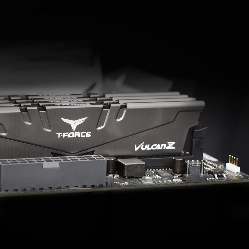 T-Force Vulcan Z DDR4 16GB Kit 2x8GB 3200MHz (PC4-25600) CL16 Desktop RAM Memory Module For Intel AMD Motherboards Gaming High-Performance Computing Black Heat Spreader OEM Pack - Image 3