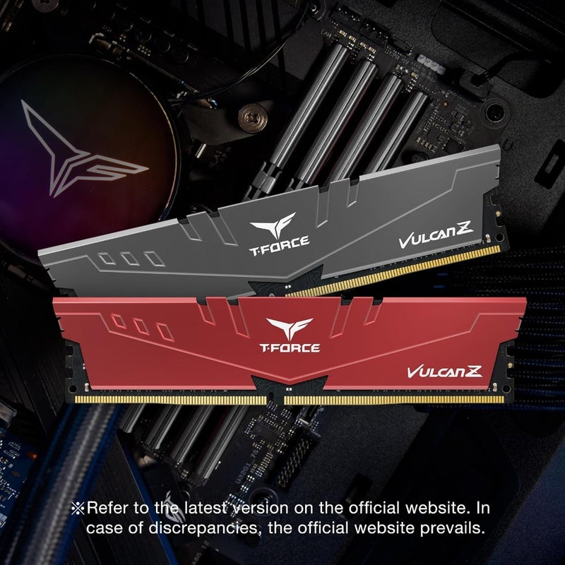 T-Force Vulcan Z DDR4 16GB Kit 2x8GB 3200MHz (PC4-25600) CL16 Desktop RAM Memory Module For Intel AMD Motherboards Gaming High-Performance Computing Black Heat Spreader OEM Pack - Image 5