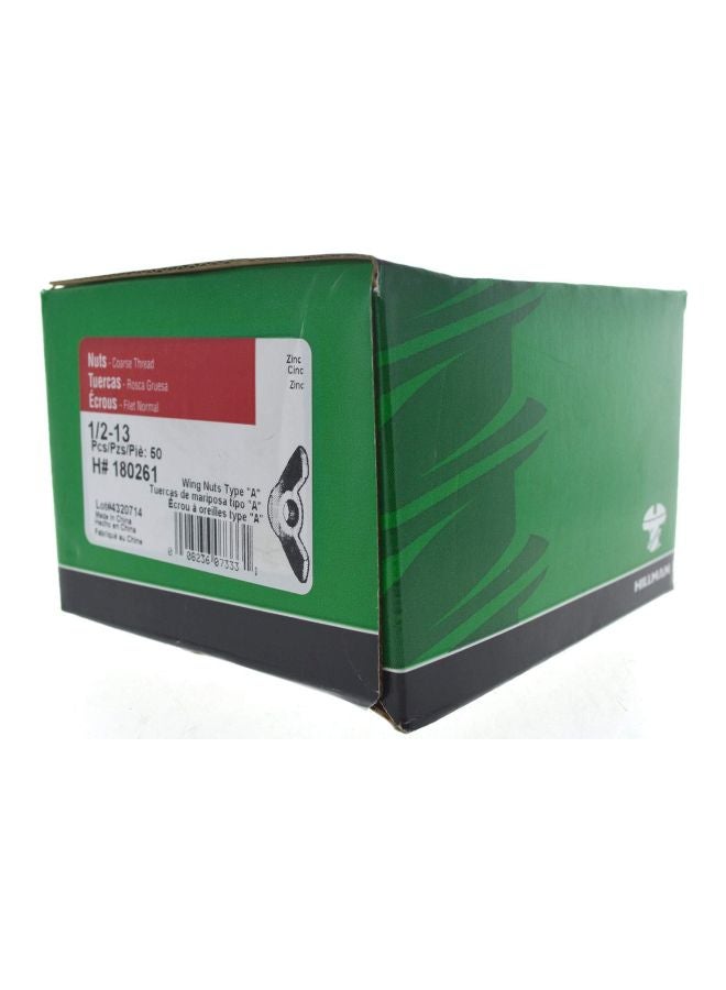 Hillman 180261 Type A Wing Nut, 1/2-Inch by 13-Inch, 50-Pack - Image 2